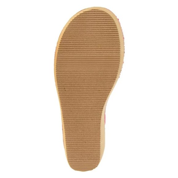 Kenneth Cole Reaction Fine Glass Weave Wedge Sandal Pink 9.5 $94 - Picture 5 of 5